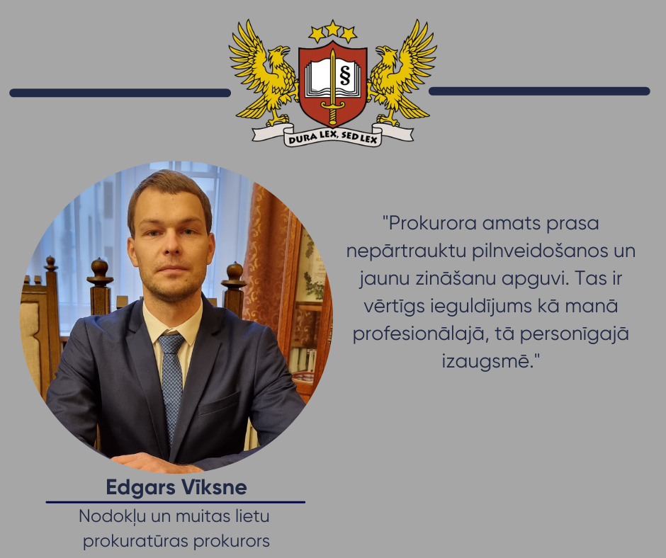 Prokurora portrets – Nodokļu un muitas lietu prokuratūras prokurors Edgars Vīksne