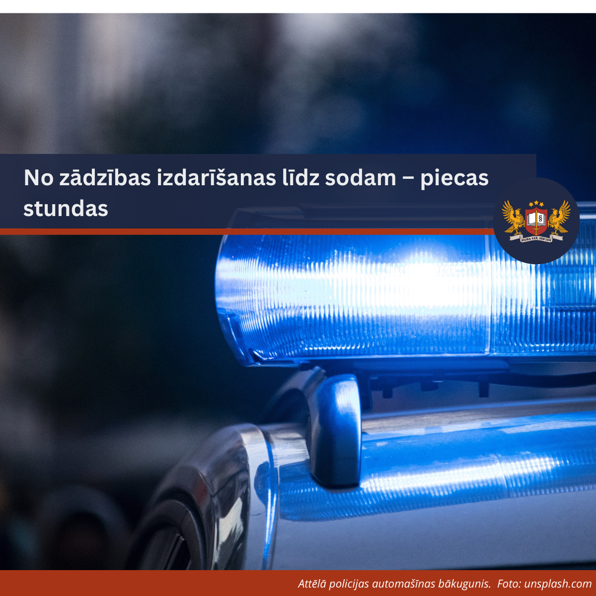 No zādzības izdarīšanas līdz sodam – piecas stundas