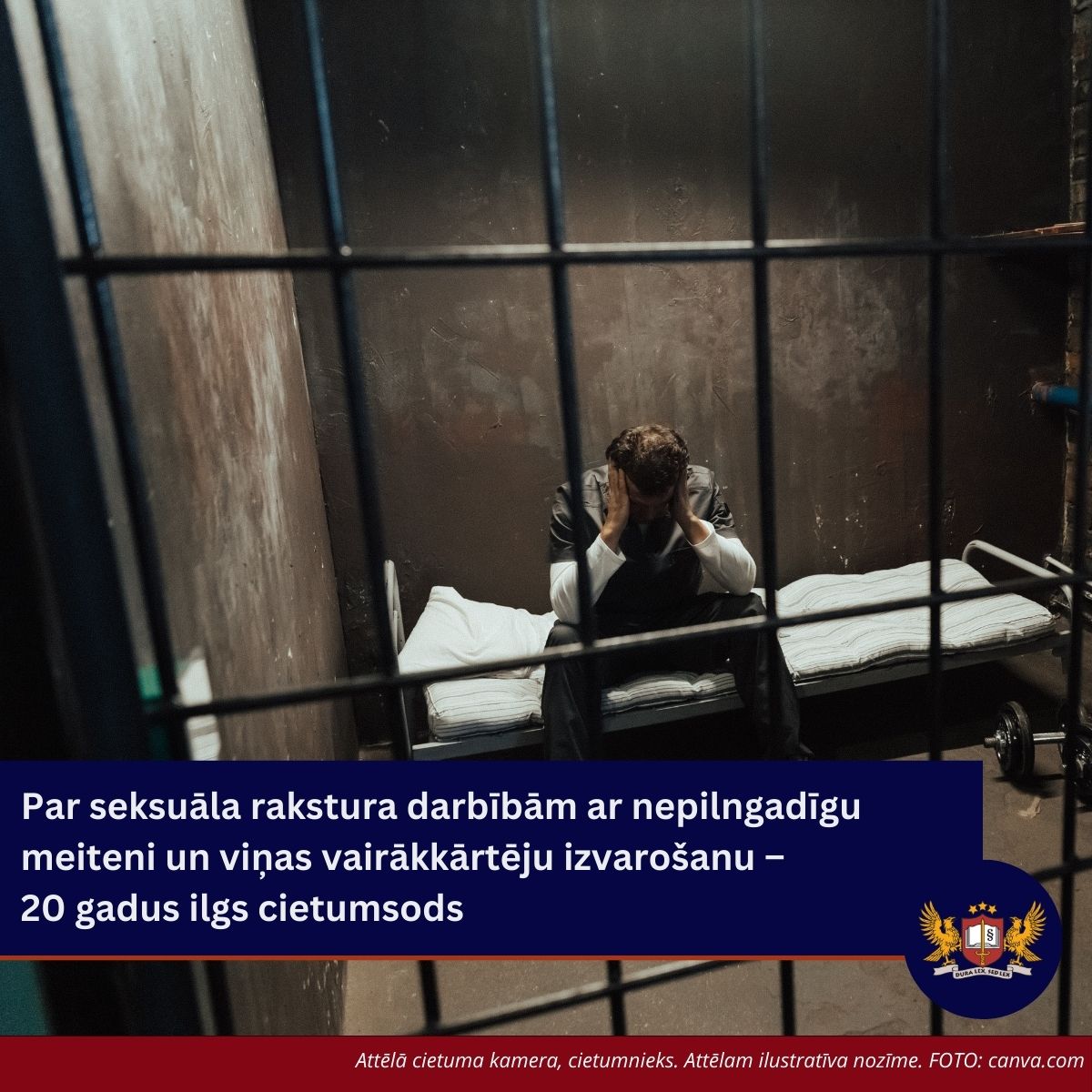 Soda vīrieti par seksuāla rakstura darbībām ar nepilngadīgu meiteni un viņas izvarošanu 