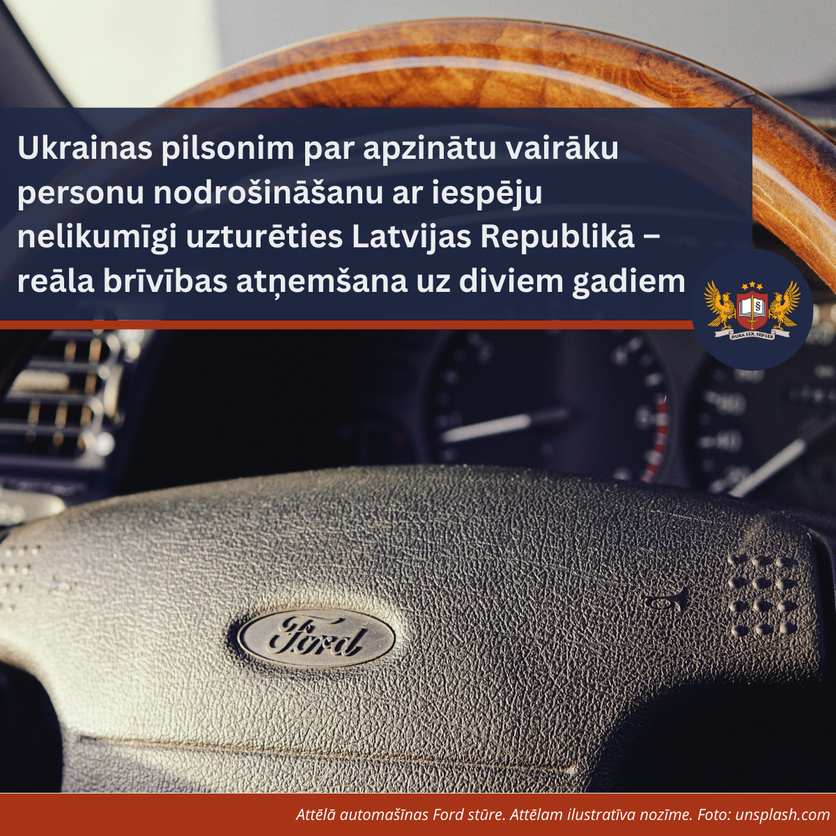 Ukrainas pilsonim par apzinātu vairāku personu nodrošināšanu ar iespēju nelikumīgi uzturēties Latvijas Republikā – reāla brīvības atņemšana uz diviem gadiem 