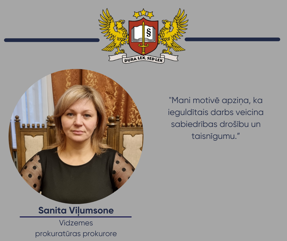Prokurora portrets – Vidzemes prokuratūras prokurore Sanita Viļumsone