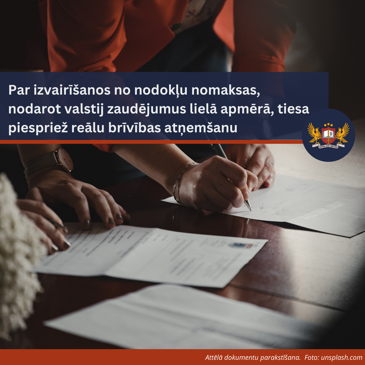 Par izvairīšanos no nodokļu nomaksas, nodarot valstij zaudējumus lielā apmērā, tiesa piespriež reālu brīvības atņemšanu