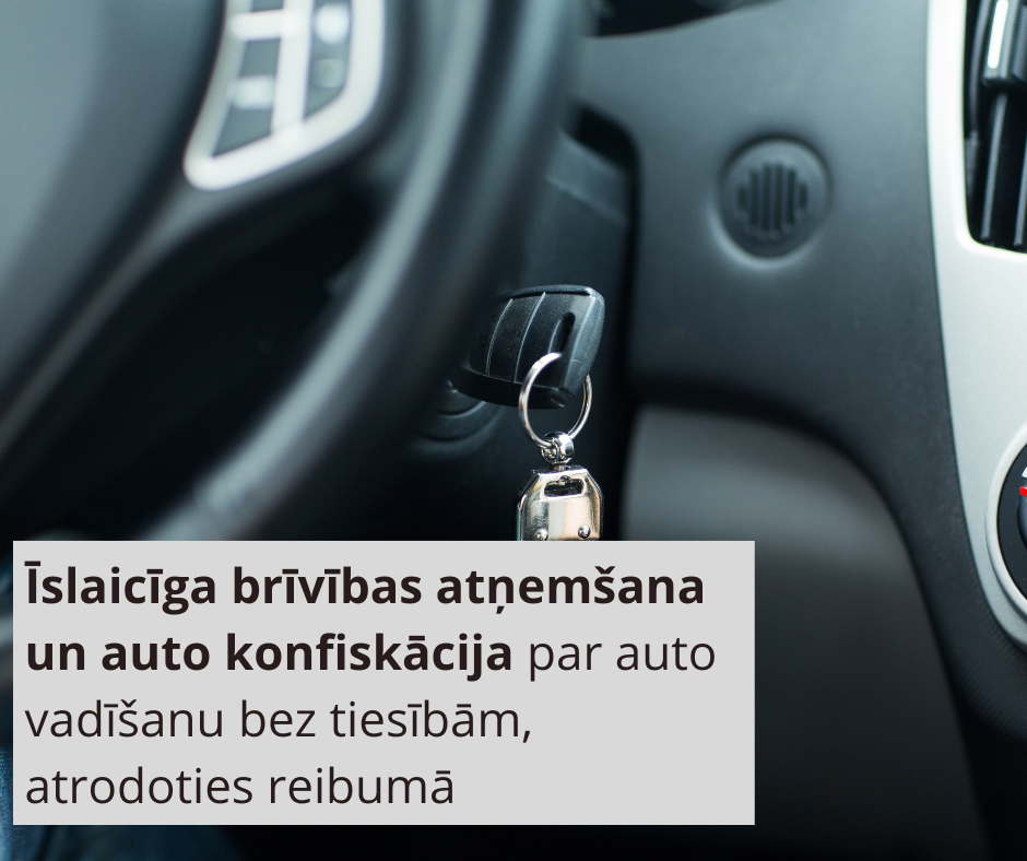 Tiesa apstiprina vienošanos par vainas atzīšanu un sodu krimināllietā par transportlīdzekļa vadīšanu bez transportlīdzekļa vadīšanas tiesībām, atrodoties alkohola ietekmē