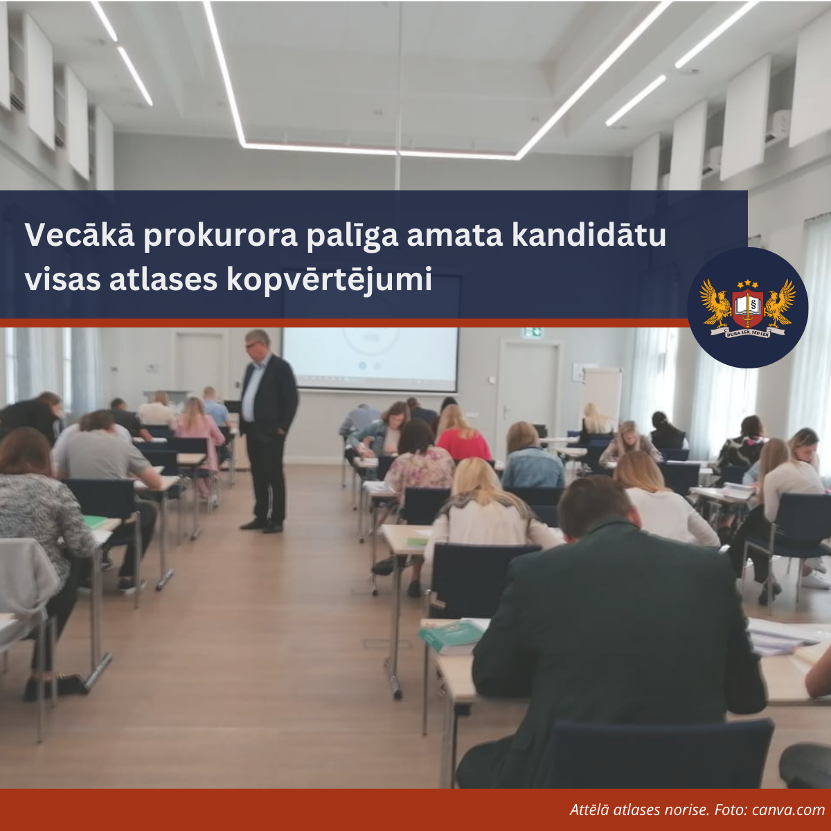 Vecākā prokurora palīga amata kandidātu visas atlases kopvērtējumi