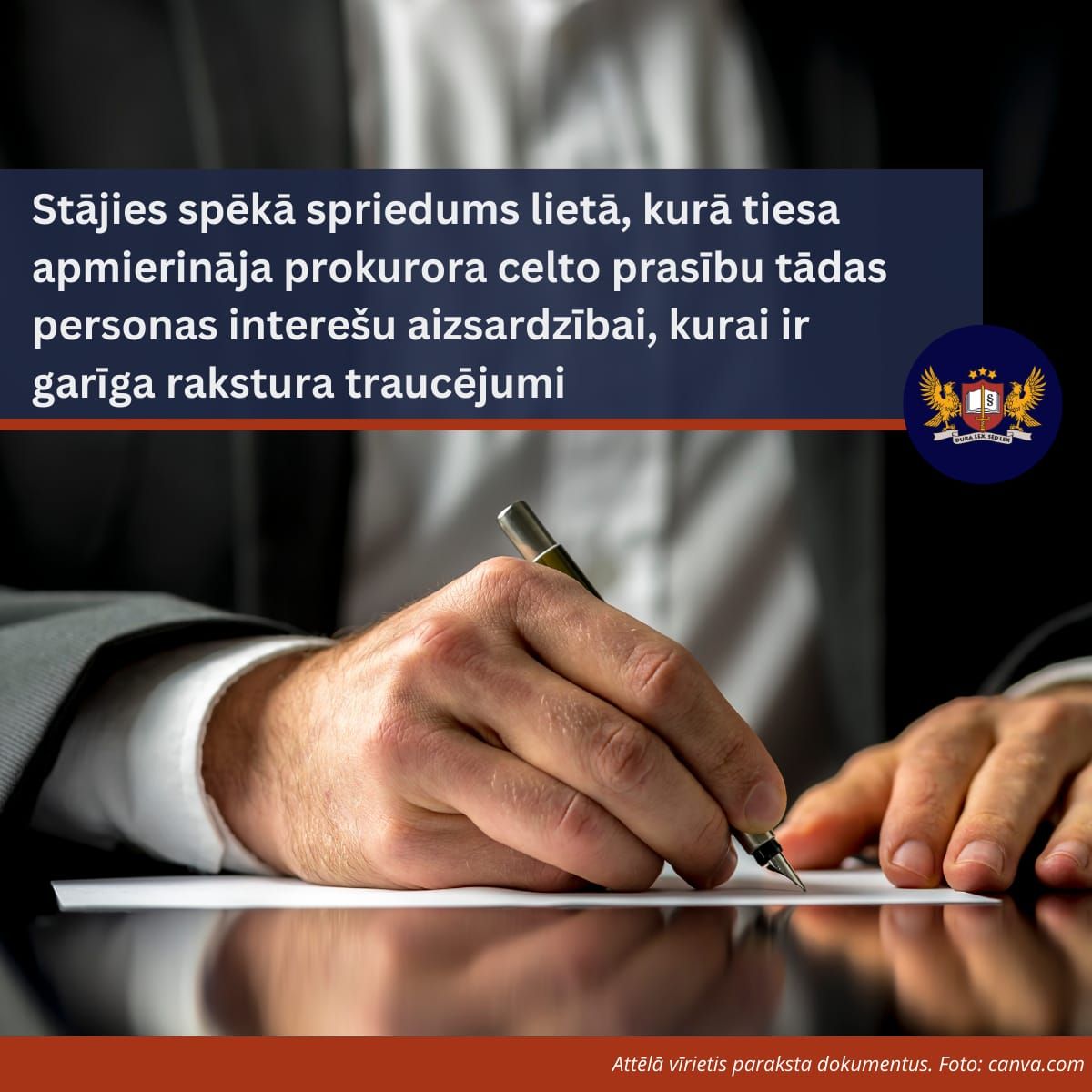 Stājies spēkā spriedums lietā, kurā tiesa apmierināja prokurora celto prasību tādas personas interešu aizsardzībai, kurai ir garīga rakstura traucējumi