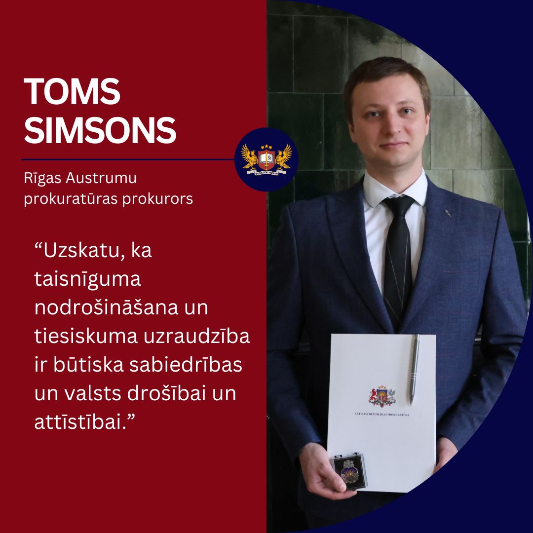 Prokurora portrets – Rīgas Austrumu prokuratūras prokurors Toms Simsons