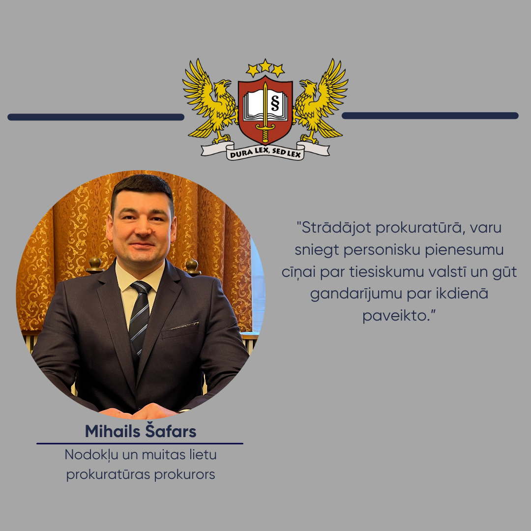 Prokurora portrets – Nodokļu un muitas lietu prokuratūras prokurors Mihails Šafars