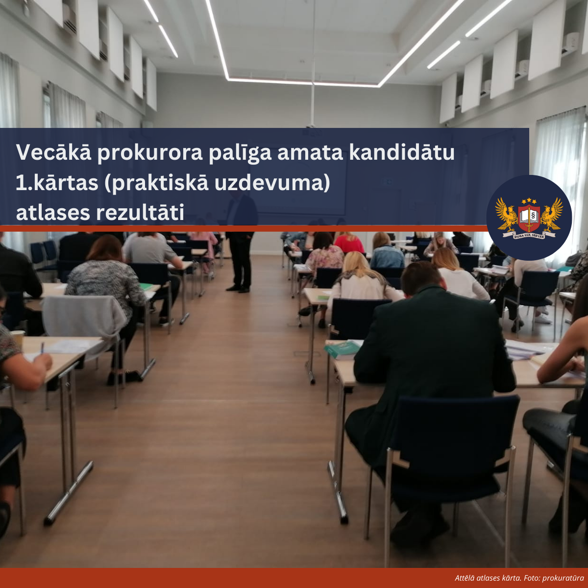 Vecākā prokurora palīga amata kandidātu 1.kārtas (praktiskā uzdevuma) atlases rezultāti