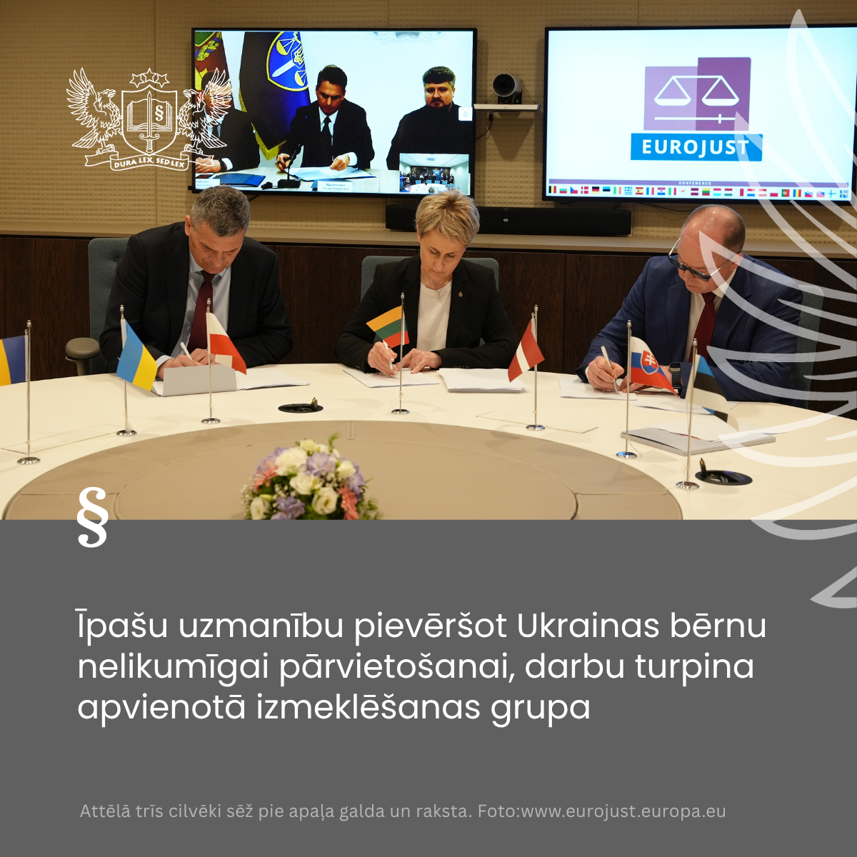 Attēls: Īpašu uzmanību pievēršot Ukrainas bērnu nelikumīgai pārvietošanai, darbu turpina apvienotā izmeklēšanas grupa