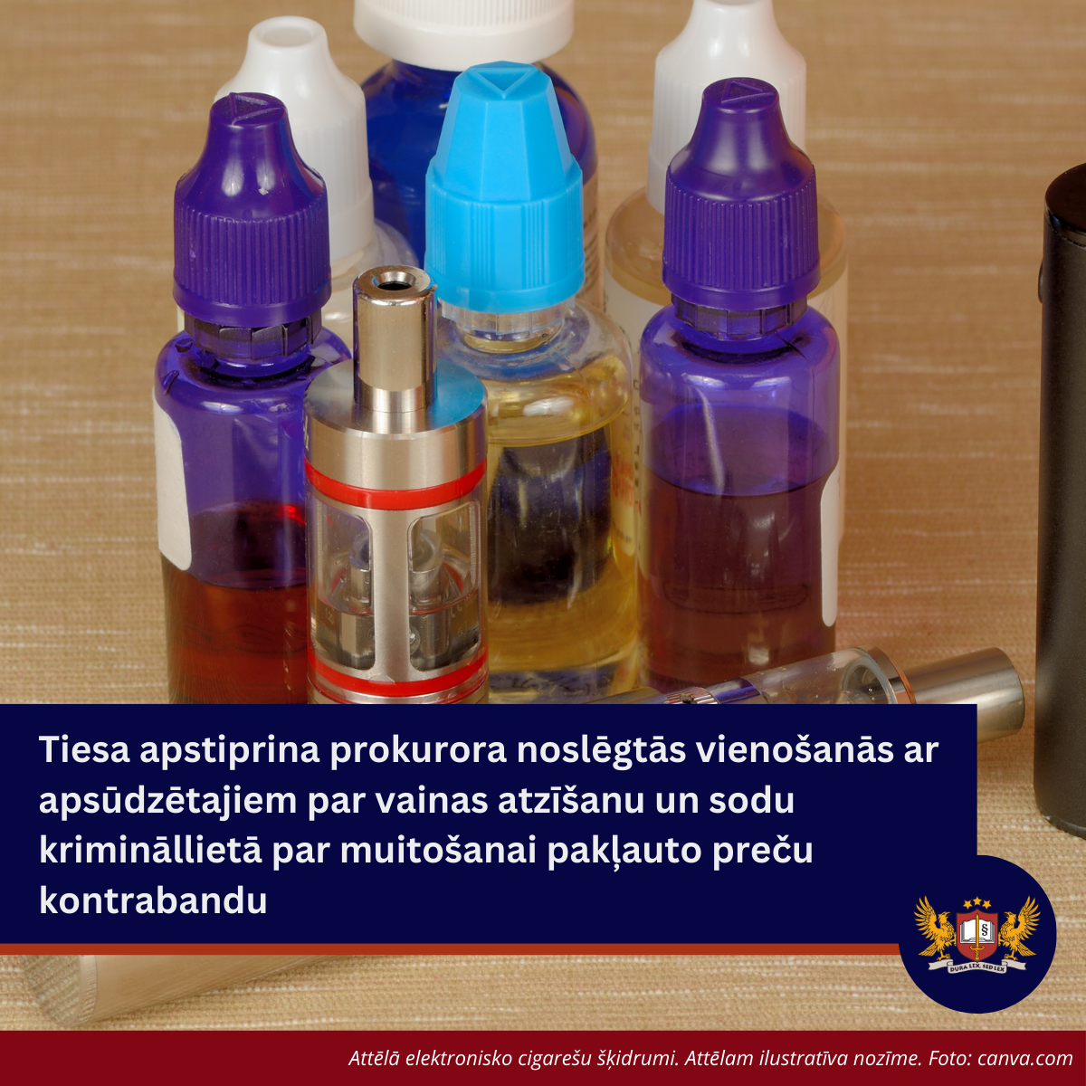 Tiesa apstiprina prokurora noslēgtās vienošanās ar apsūdzētajiem par vainas atzīšanu un sodu krimināllietā par muitošanai pakļauto preču kontrabandu