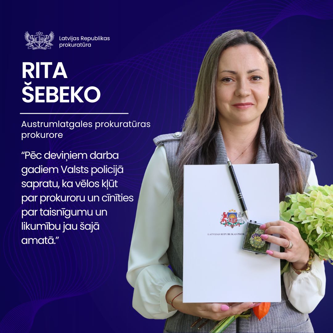 Prokurora portrets: Rita Šebeko, Austrumlatgales prokuratūras prokurore