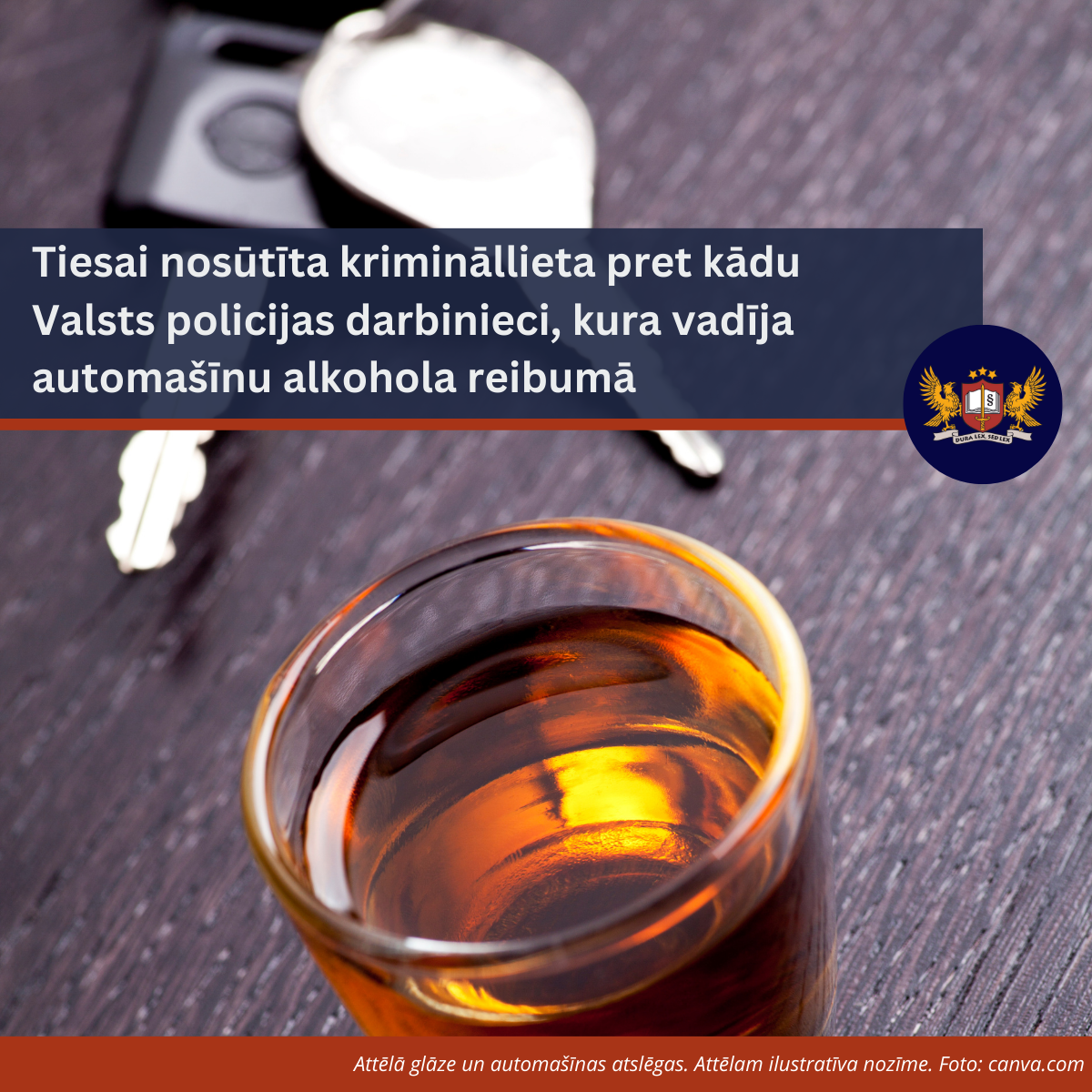 Tiesai nosūtīta krimināllieta pret kādu Valsts policijas darbinieci, kura vadīja automašīnu alkohola reibumā