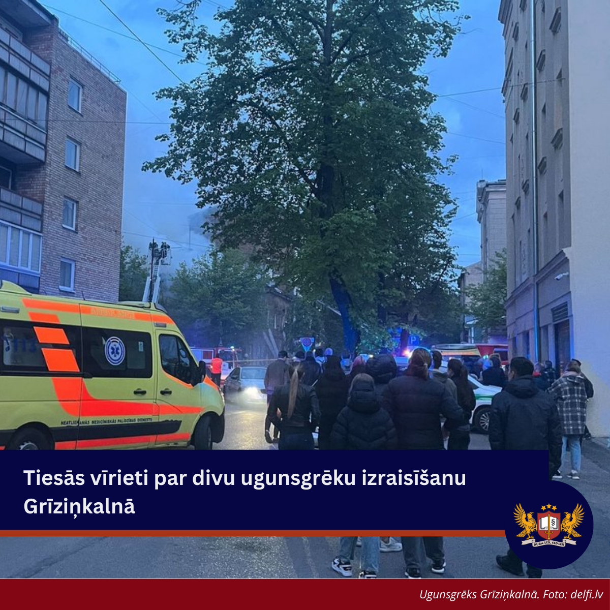 Tiesās vīrieti par divu ugunsgrēku izraisīšanu Grīziņkalnā